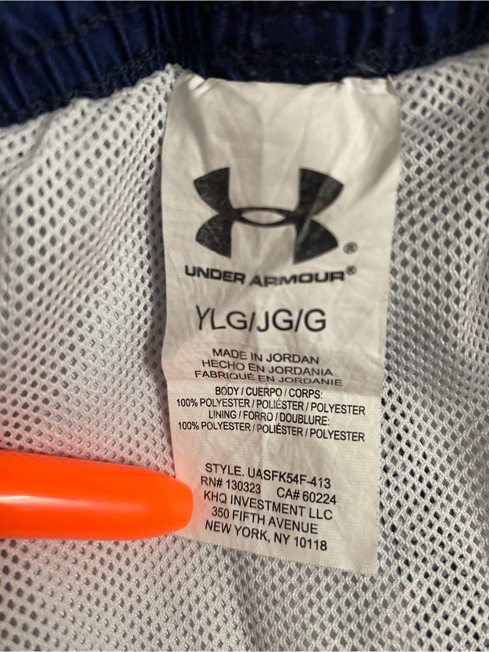 Under Armour Navy and Blue Gradient Swim Shorts